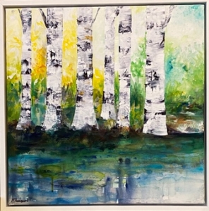 malerier med birketræer